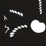 Japanese Antique Ise Katagami Paper Kimono Stencil Edo Heart String Rope A402