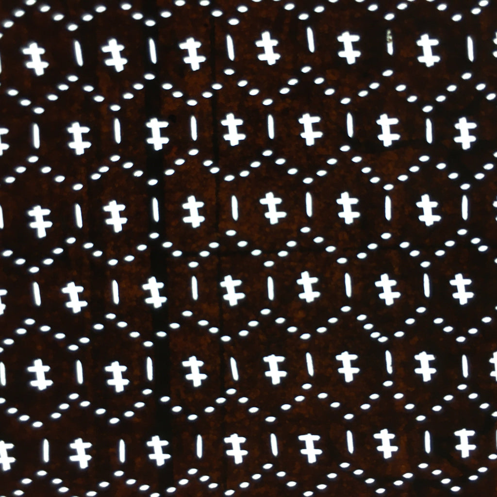 Japanese Antique Ise Katagami Paper Kimono Stencil Edo Hexagon Pattern A507