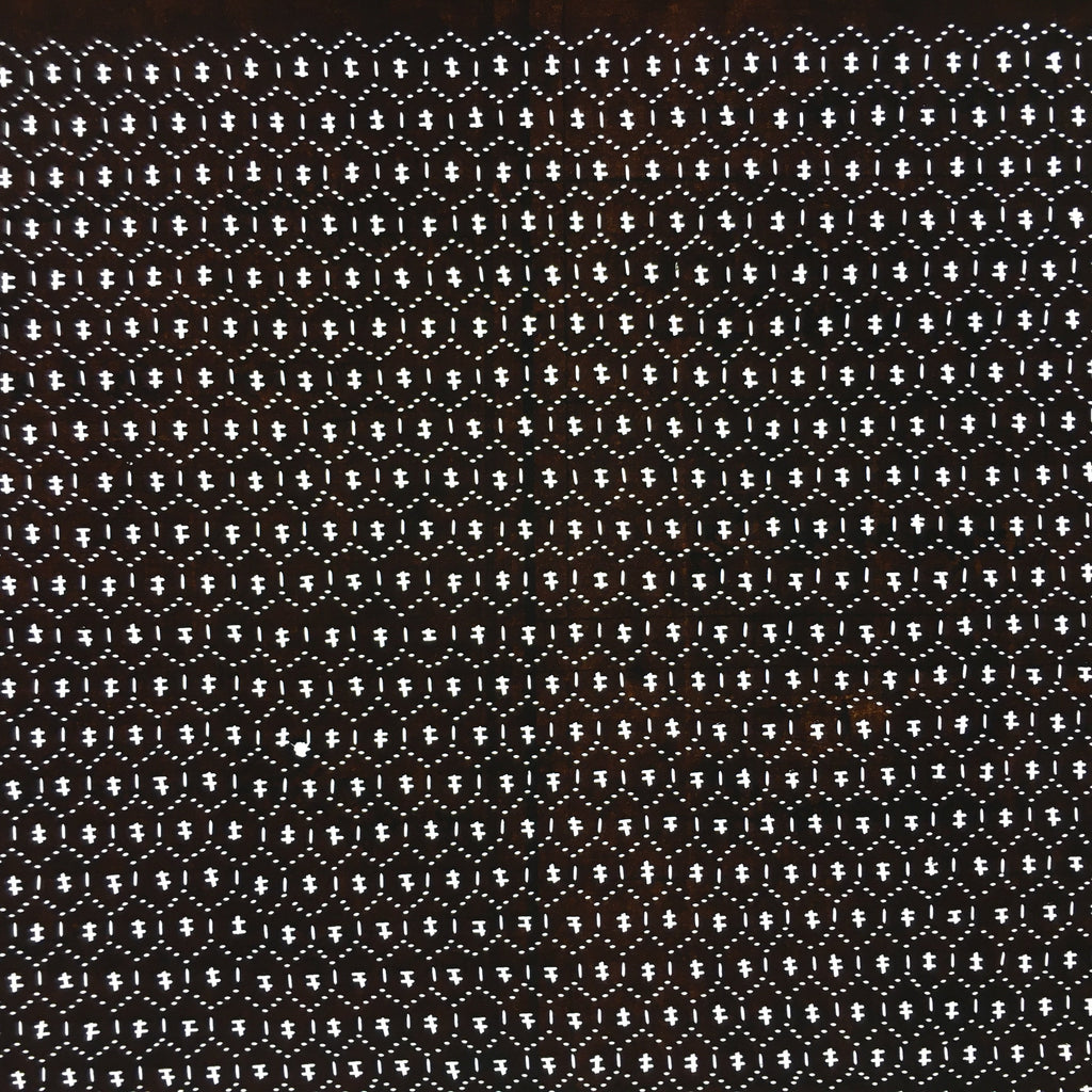 Japanese Antique Ise Katagami Paper Kimono Stencil Edo Hexagon Pattern A507