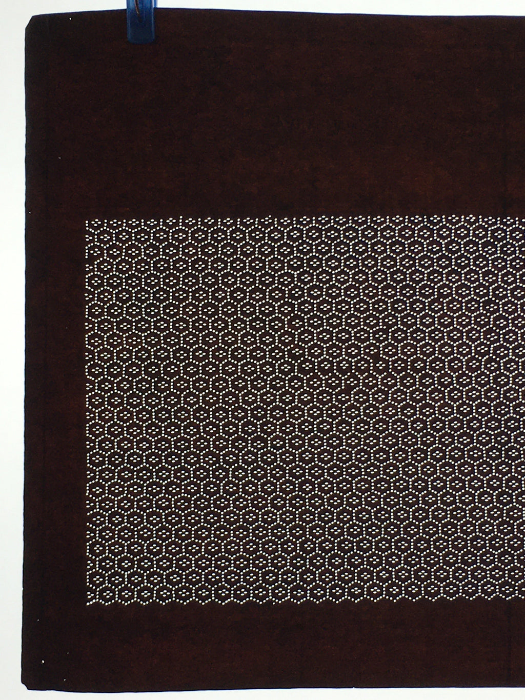 Japanese Antique Ise Katagami Paper Kimono Stencil Edo Honeycomb Geometric Patte