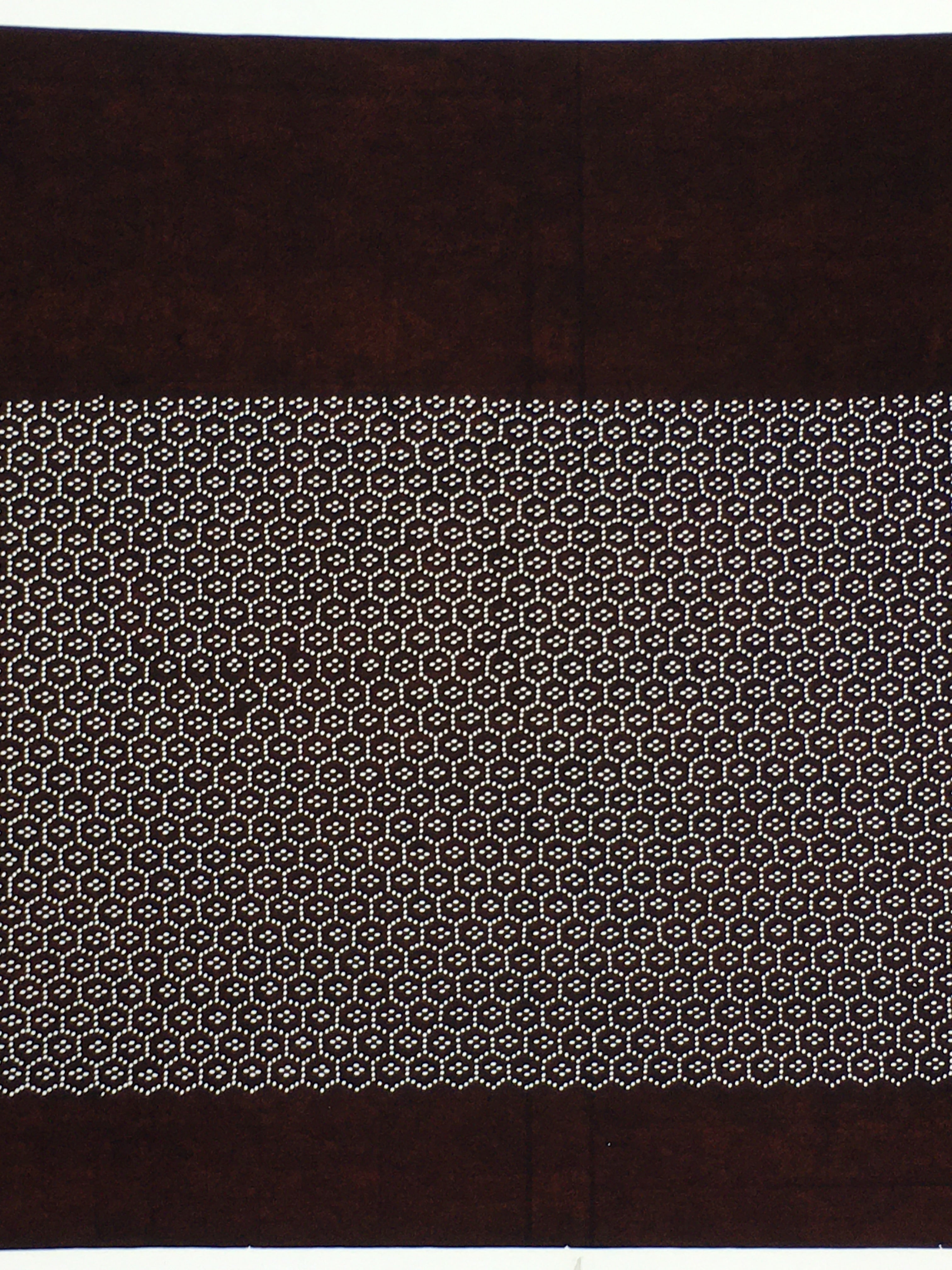 Japanese Antique Ise Katagami Paper Kimono Stencil Edo Honeycomb Geometric Patte