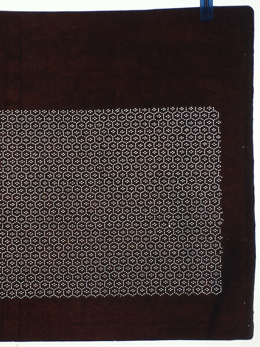 Japanese Antique Ise Katagami Paper Kimono Stencil Edo Honeycomb Geometric Patte