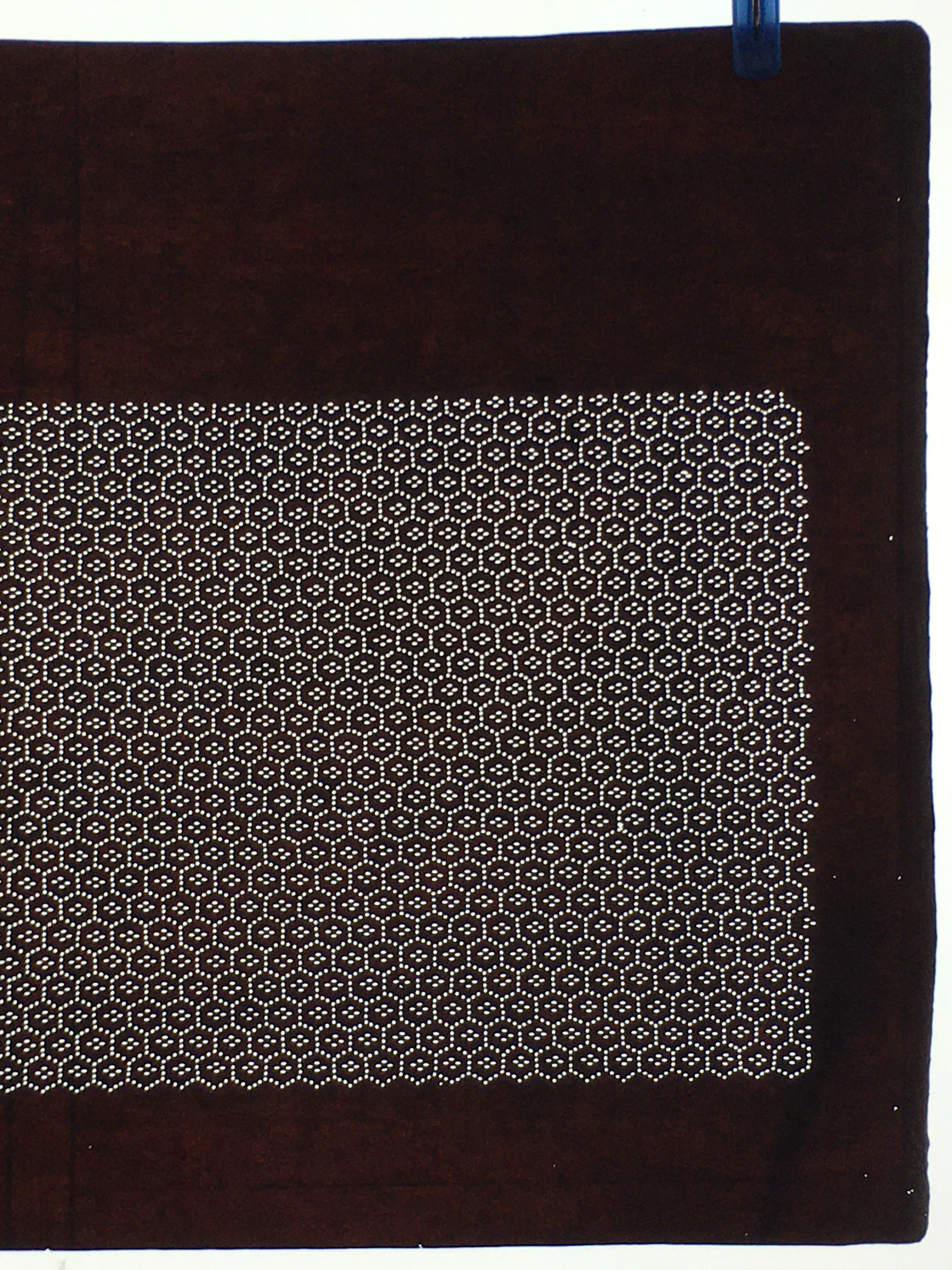 Japanese Antique Ise Katagami Paper Kimono Stencil Edo Honeycomb Geometric Patte
