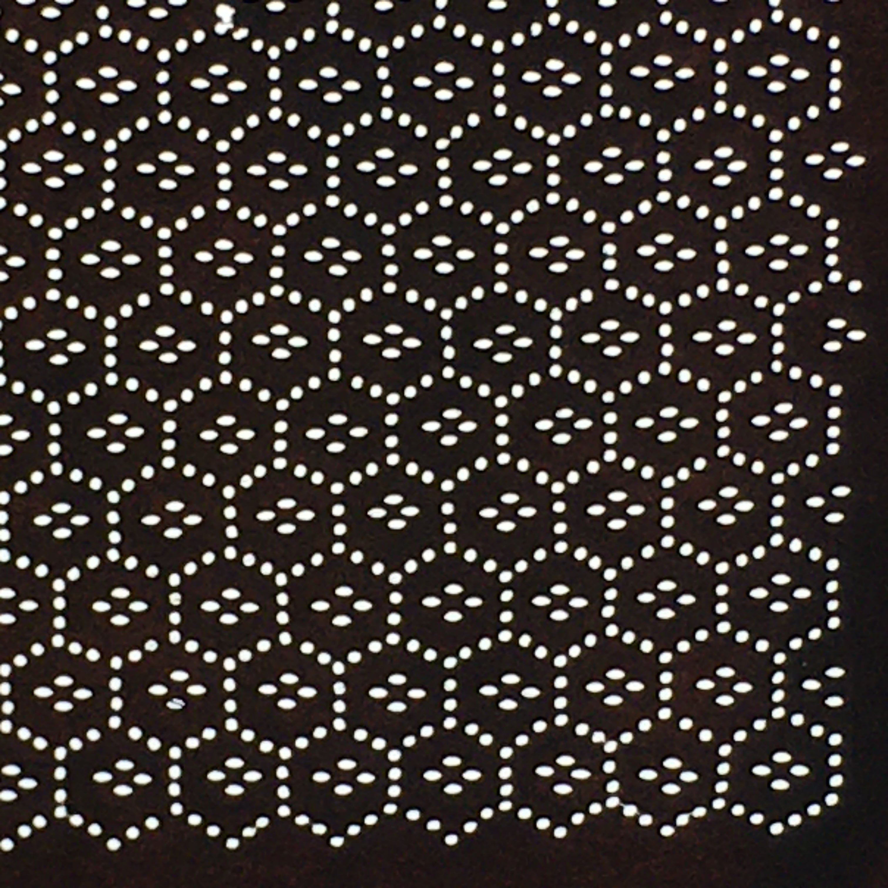 Japanese Antique Ise Katagami Paper Kimono Stencil Edo Honeycomb Geometric Patte