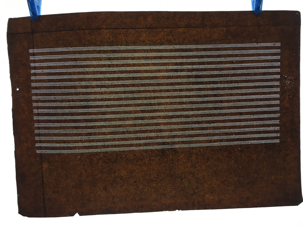 Japanese Antique Ise Katagami Paper Kimono Stencil Edo Horizontal Line Pattern A