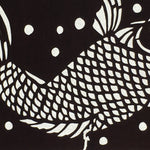 Japanese Antique Ise Katagami Paper Kimono Stencil Edo Koi Fish Design A561