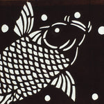 Japanese Antique Ise Katagami Paper Kimono Stencil Edo Koi Fish Design A561