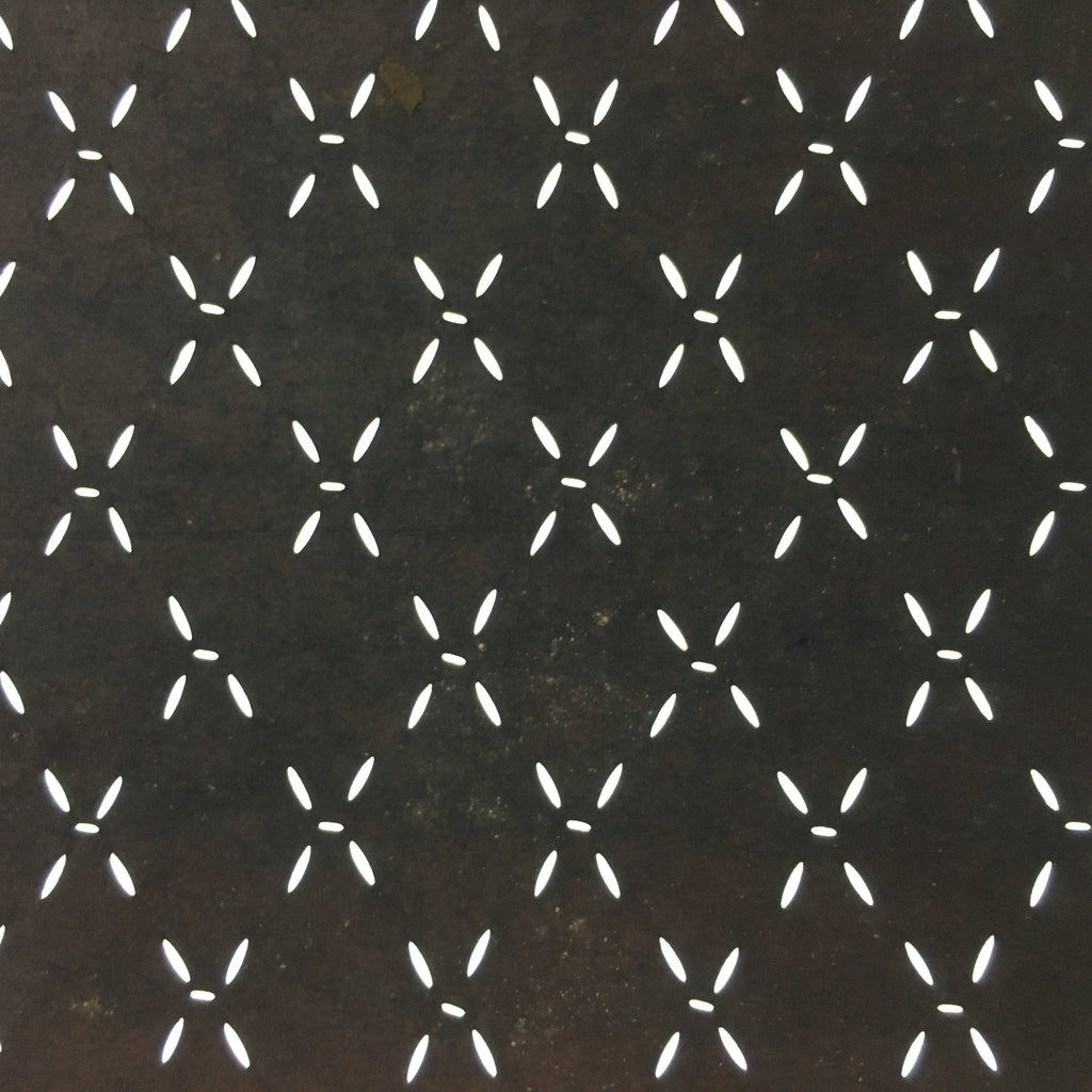 Japanese Antique Ise Katagami Paper Kimono Stencil Edo Lattice A411