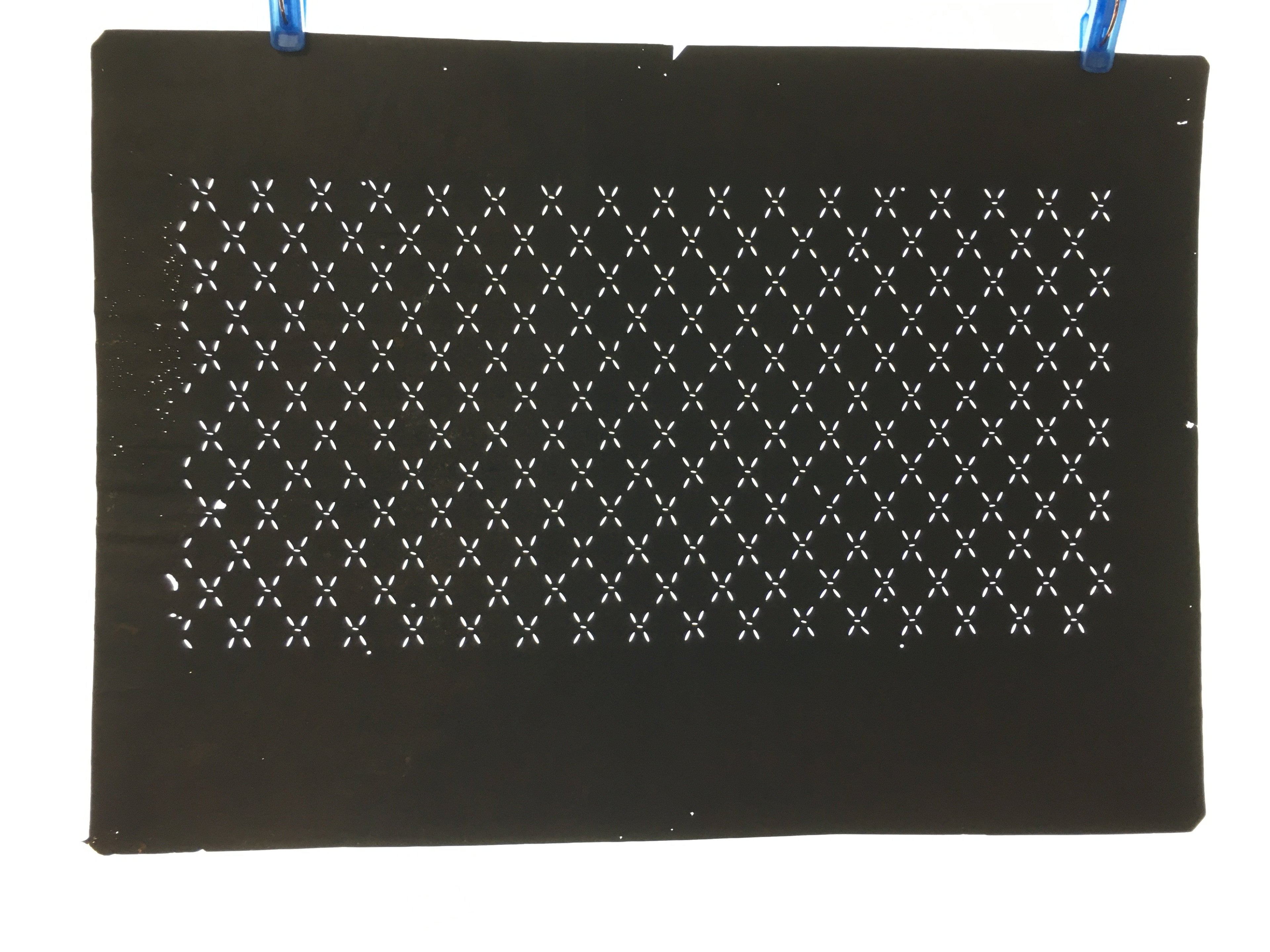 Japanese Antique Ise Katagami Paper Kimono Stencil Edo Lattice A411