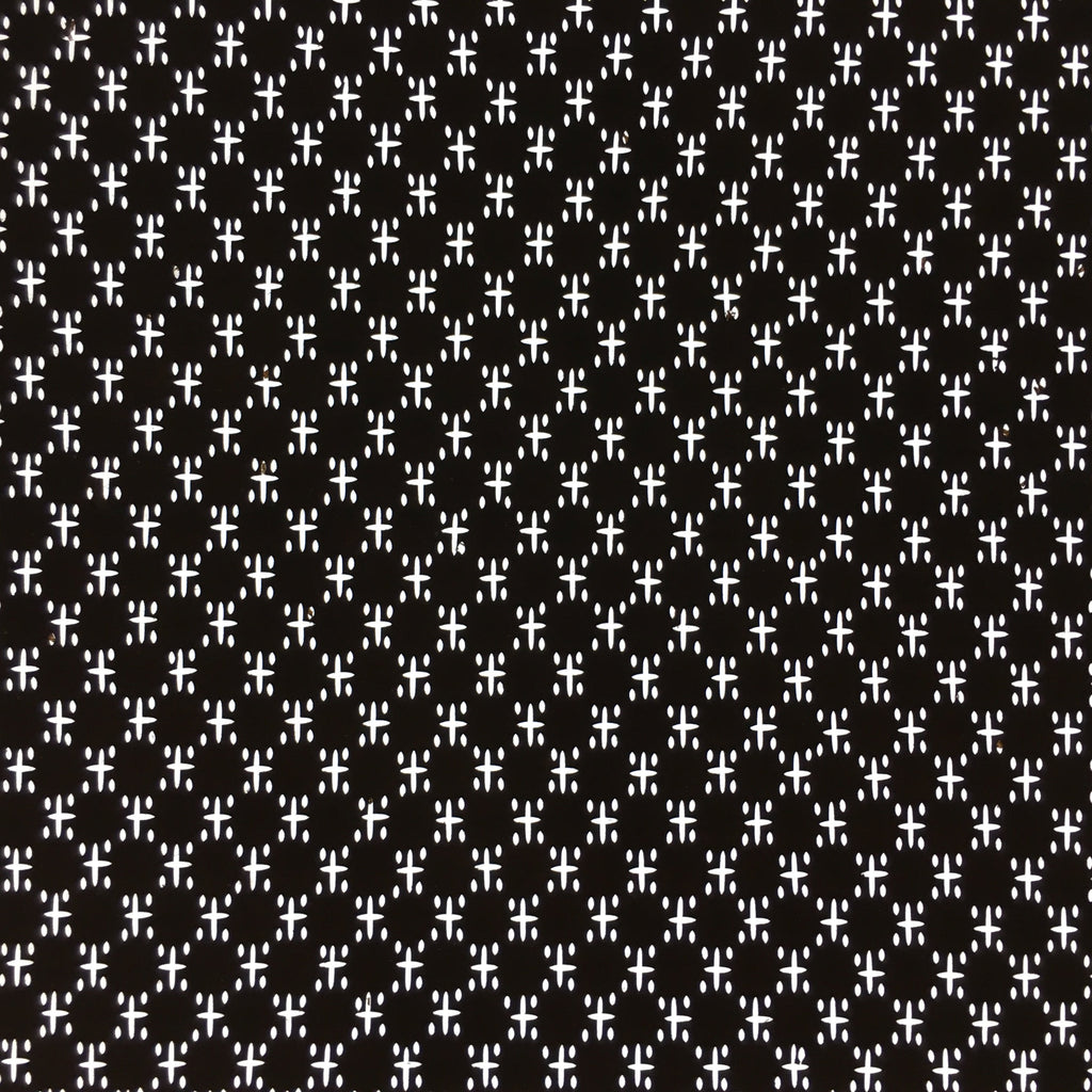 Japanese Antique Ise Katagami Paper Kimono Stencil Edo Lattice Circle A414