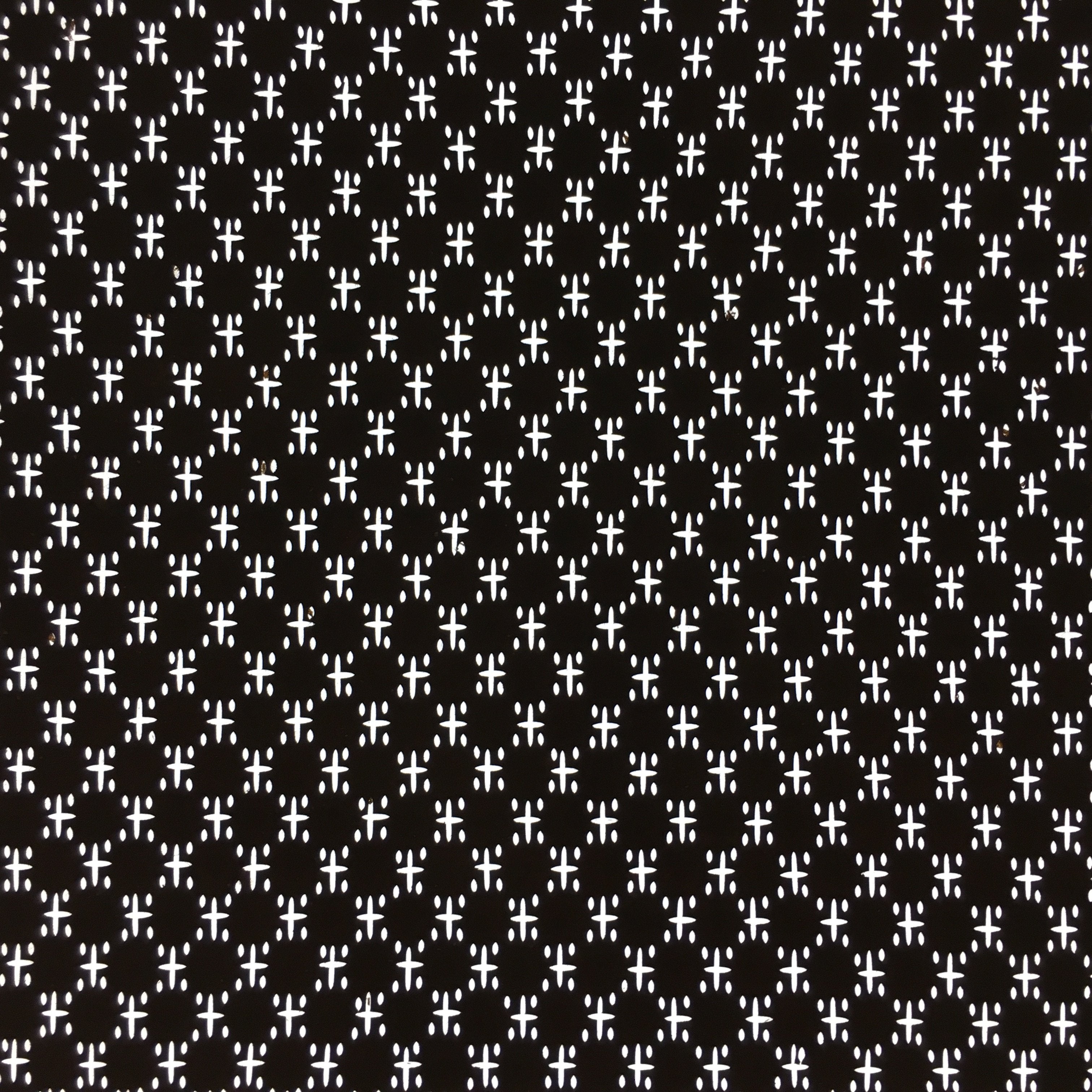 Japanese Antique Ise Katagami Paper Kimono Stencil Edo Lattice Circle A414