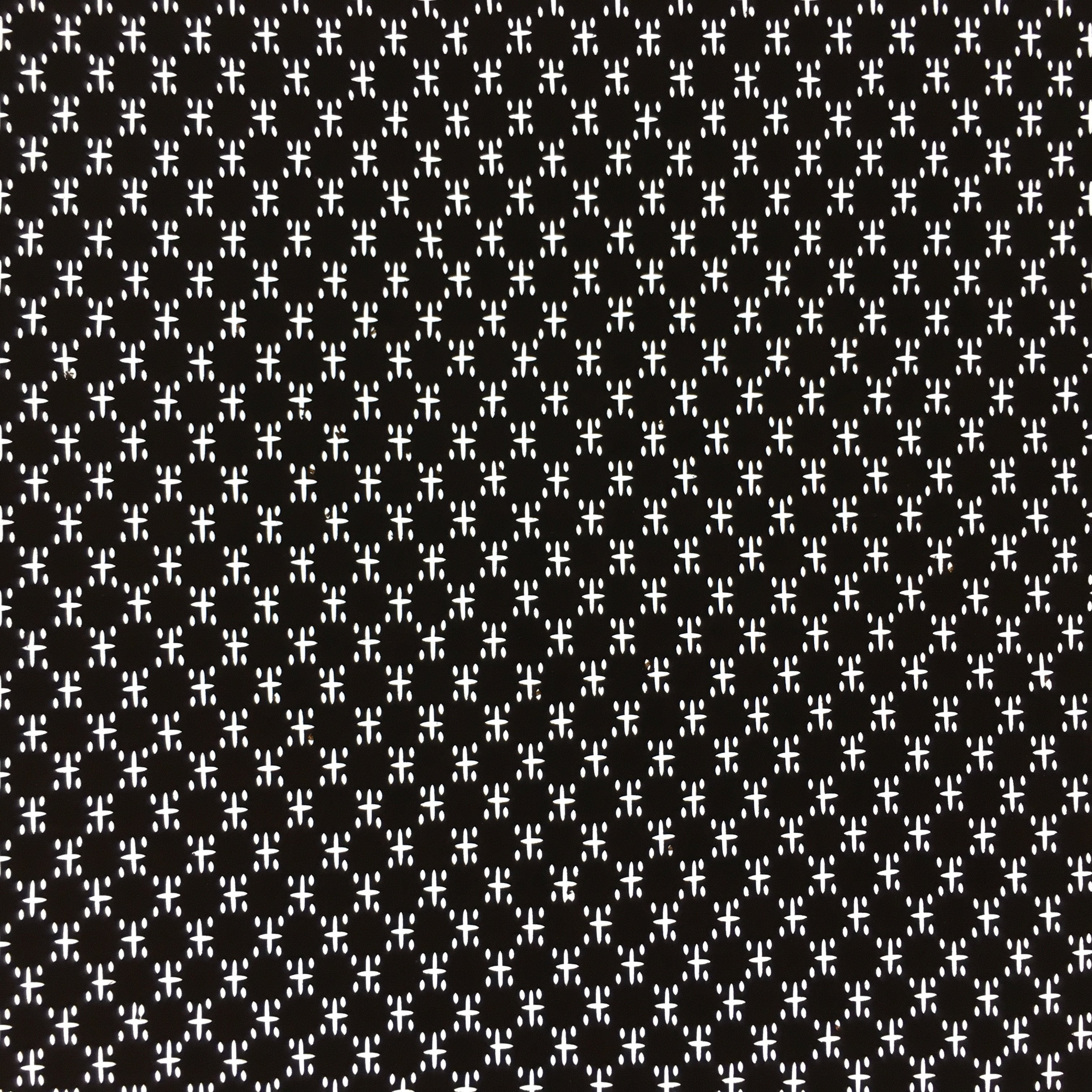 Japanese Antique Ise Katagami Paper Kimono Stencil Edo Lattice Circle A414
