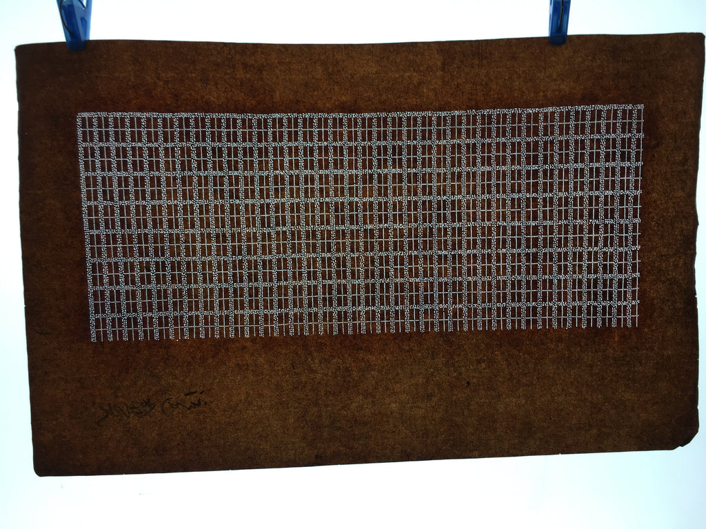 Japanese Antique Ise Katagami Paper Kimono Stencil Edo Lattice Pattern A540