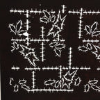 Japanese Antique Ise Katagami Paper Kimono Stencil Edo Leaf Pattern A505