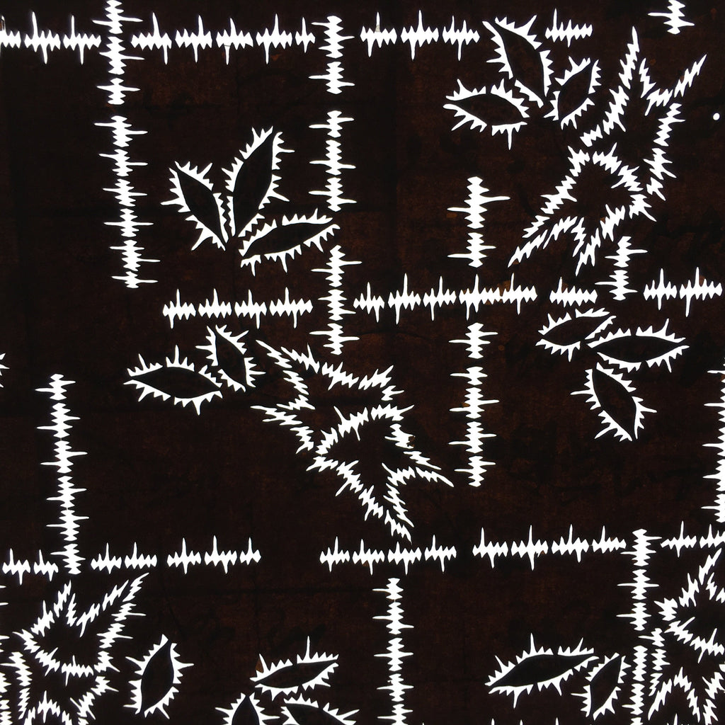 Japanese Antique Ise Katagami Paper Kimono Stencil Edo Leaf Pattern A505