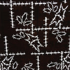 Japanese Antique Ise Katagami Paper Kimono Stencil Edo Leaf Pattern A505