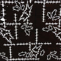Japanese Antique Ise Katagami Paper Kimono Stencil Edo Leaf Pattern A505