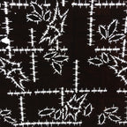 Japanese Antique Ise Katagami Paper Kimono Stencil Edo Leaf Pattern A505