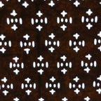 Japanese Antique Ise Katagami Paper Kimono Stencil Edo Line Cross Pattern A525