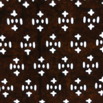 Japanese Antique Ise Katagami Paper Kimono Stencil Edo Line Cross Pattern A525