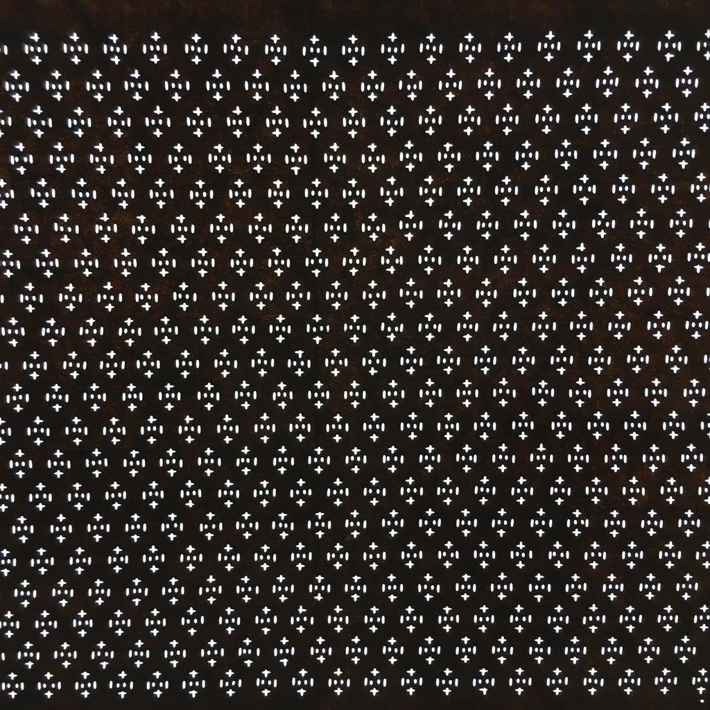 Japanese Antique Ise Katagami Paper Kimono Stencil Edo Line Cross Pattern A525