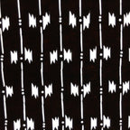 Japanese Antique Ise Katagami Paper Kimono Stencil Edo Line Jagged Pattern A527