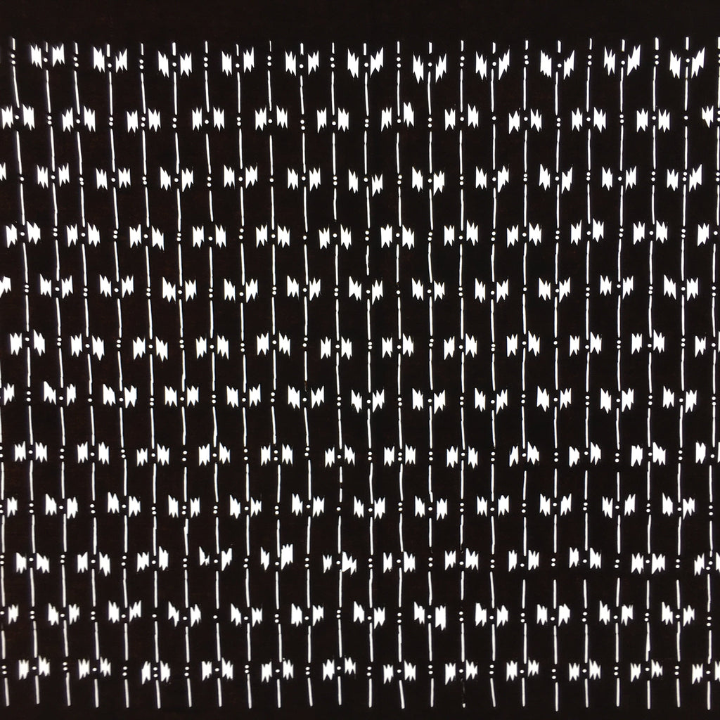 Japanese Antique Ise Katagami Paper Kimono Stencil Edo Line Jagged Pattern A527