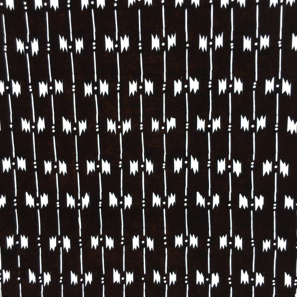 Japanese Antique Ise Katagami Paper Kimono Stencil Edo Line Jagged Pattern A527