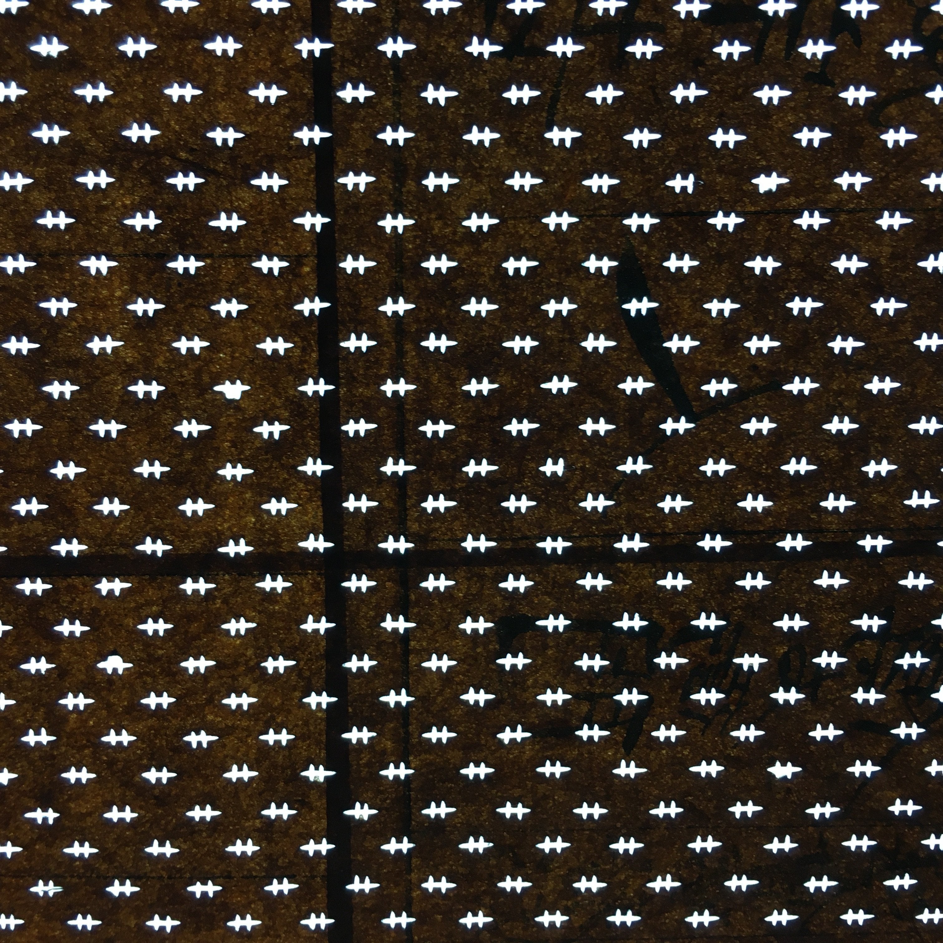 Japanese Antique Ise Katagami Paper Kimono Stencil Edo Lines Pattern A523