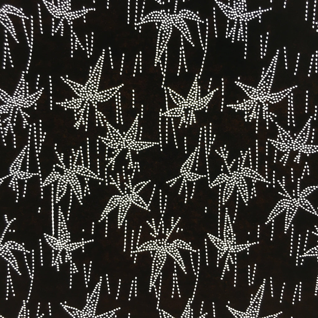 Japanese Antique Ise Katagami Paper Kimono Stencil Edo Maple Leaves Pattern A547