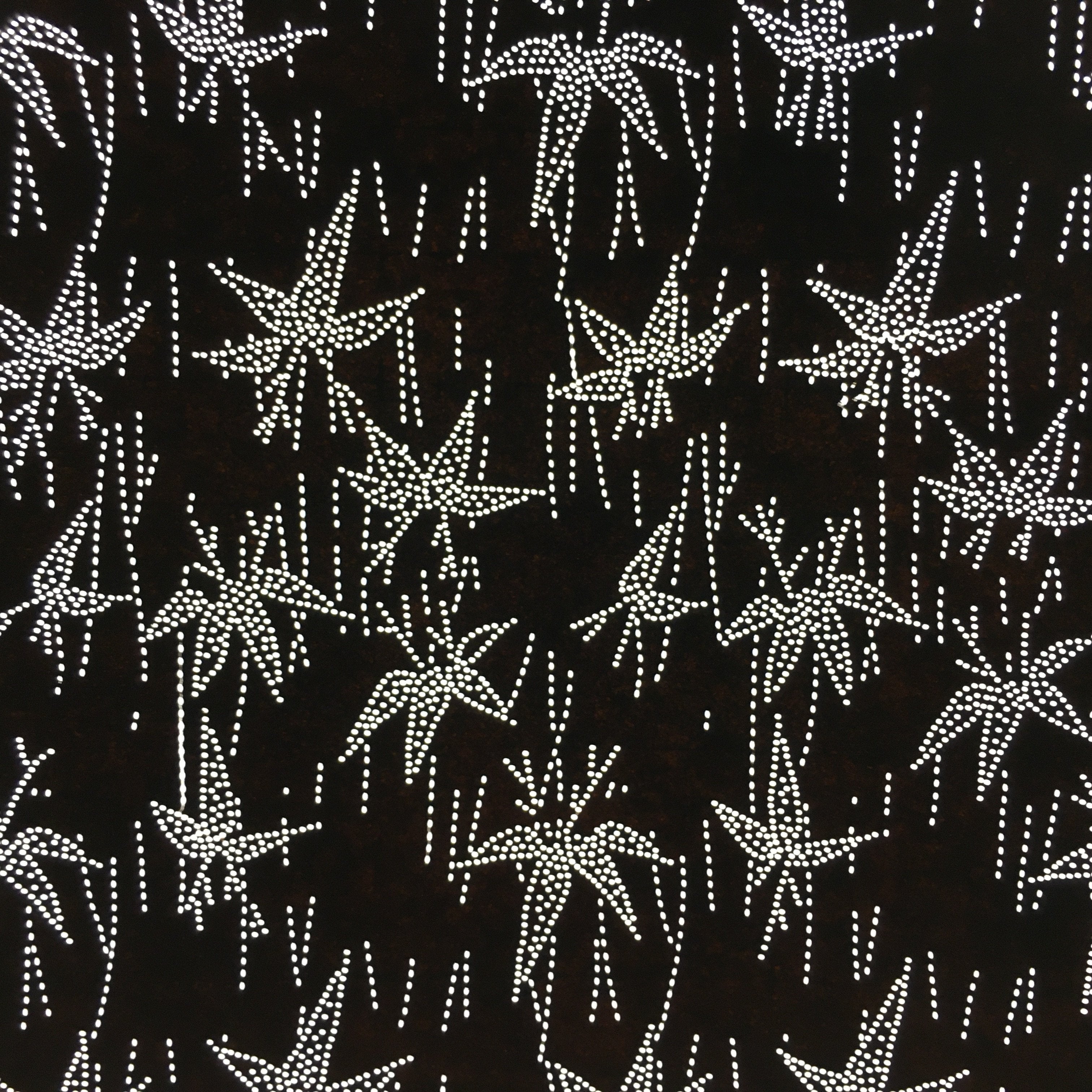 Japanese Antique Ise Katagami Paper Kimono Stencil Edo Maple Leaves Pattern A547