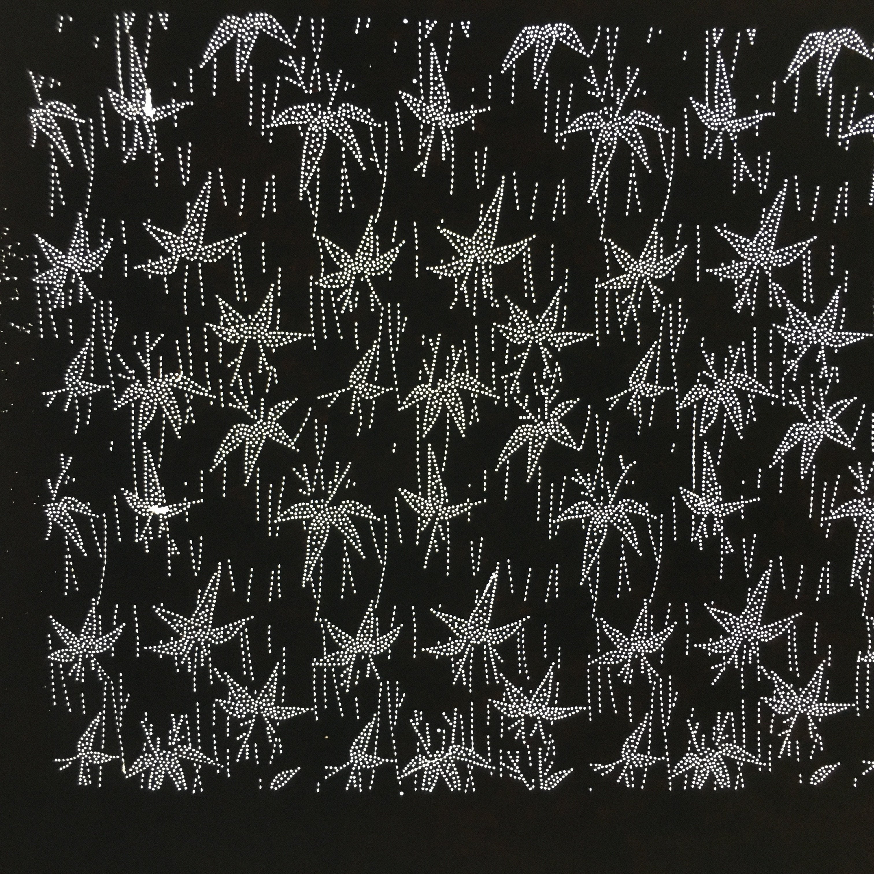 Japanese Antique Ise Katagami Paper Kimono Stencil Edo Maple Leaves Pattern A547