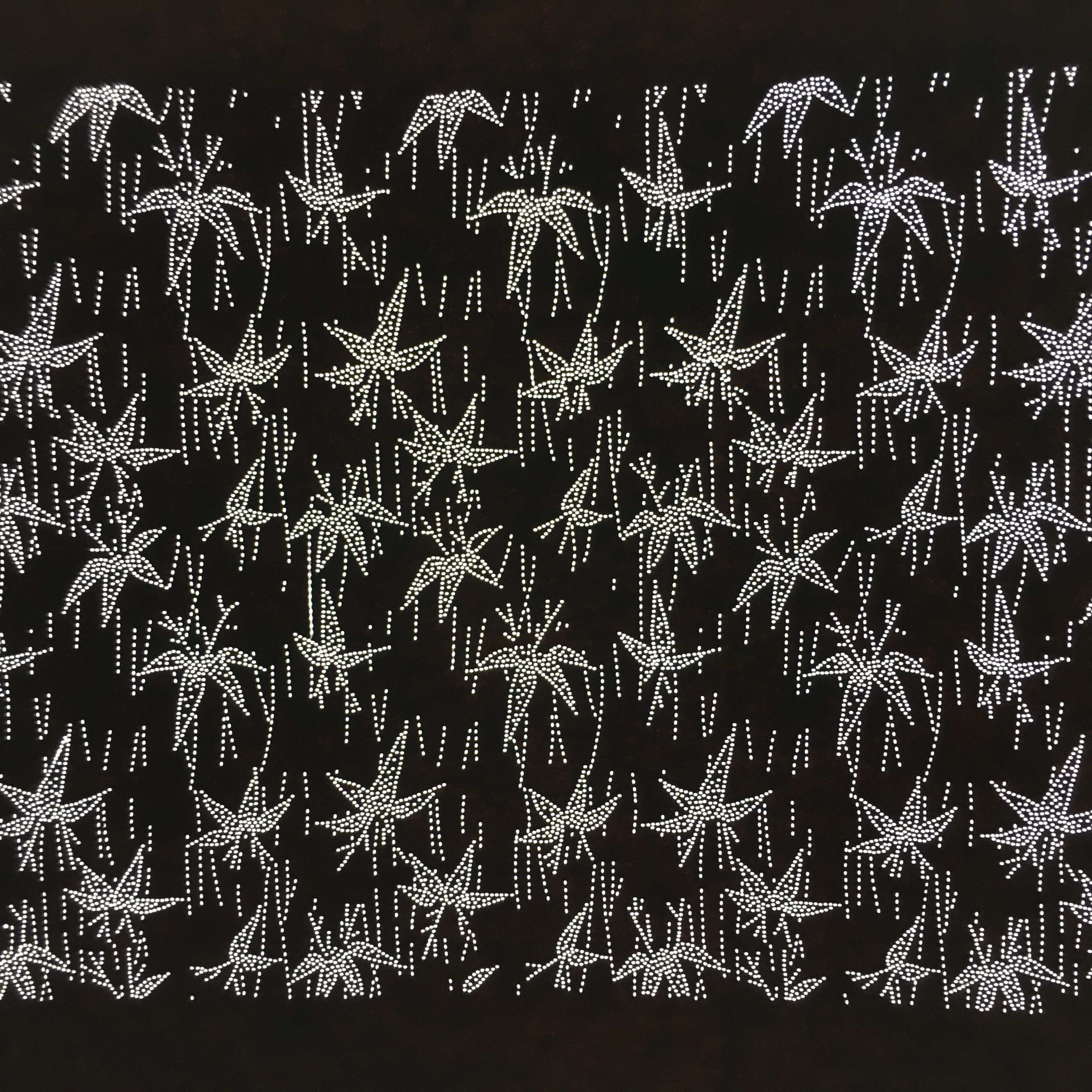 Japanese Antique Ise Katagami Paper Kimono Stencil Edo Maple Leaves Pattern A547