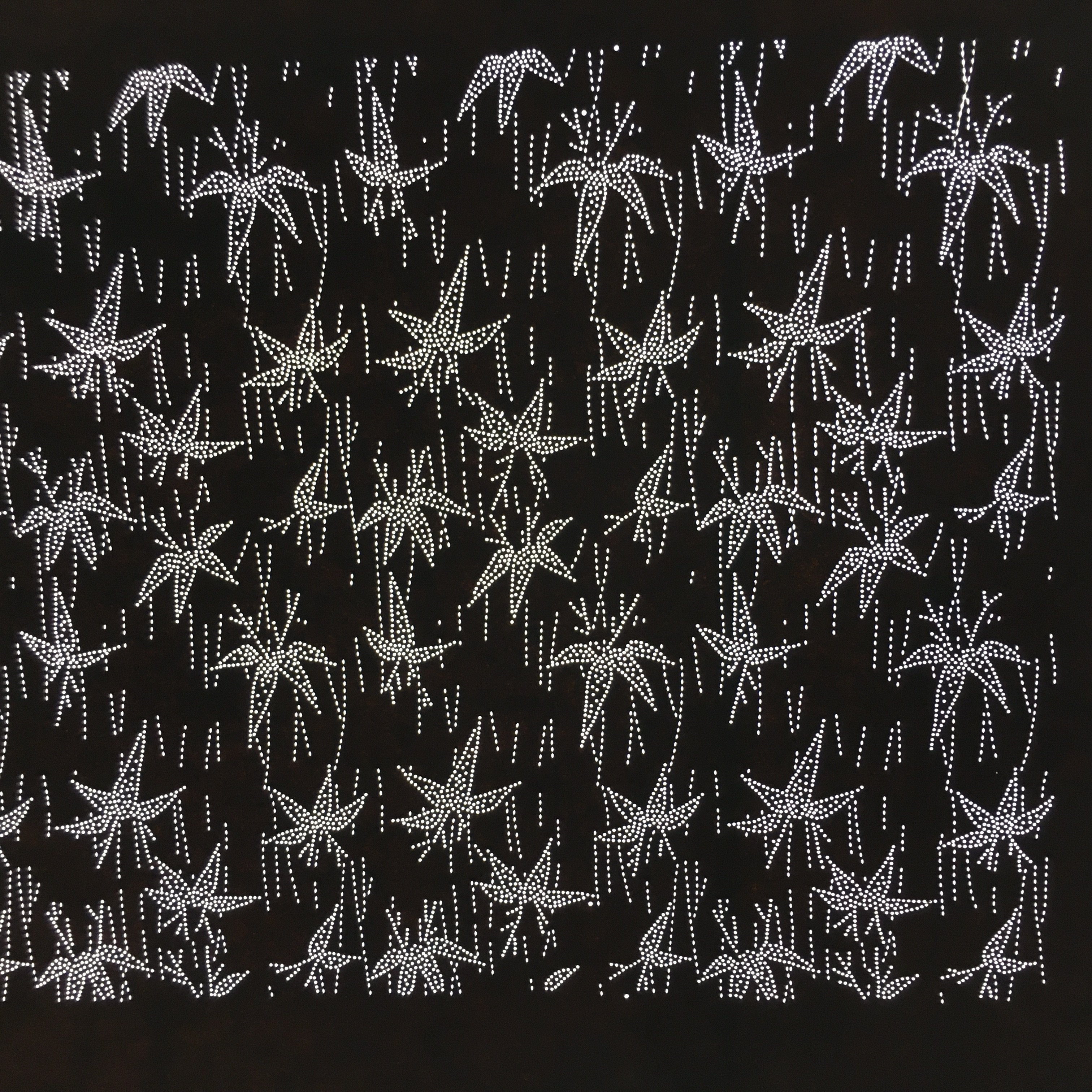 Japanese Antique Ise Katagami Paper Kimono Stencil Edo Maple Leaves Pattern A547