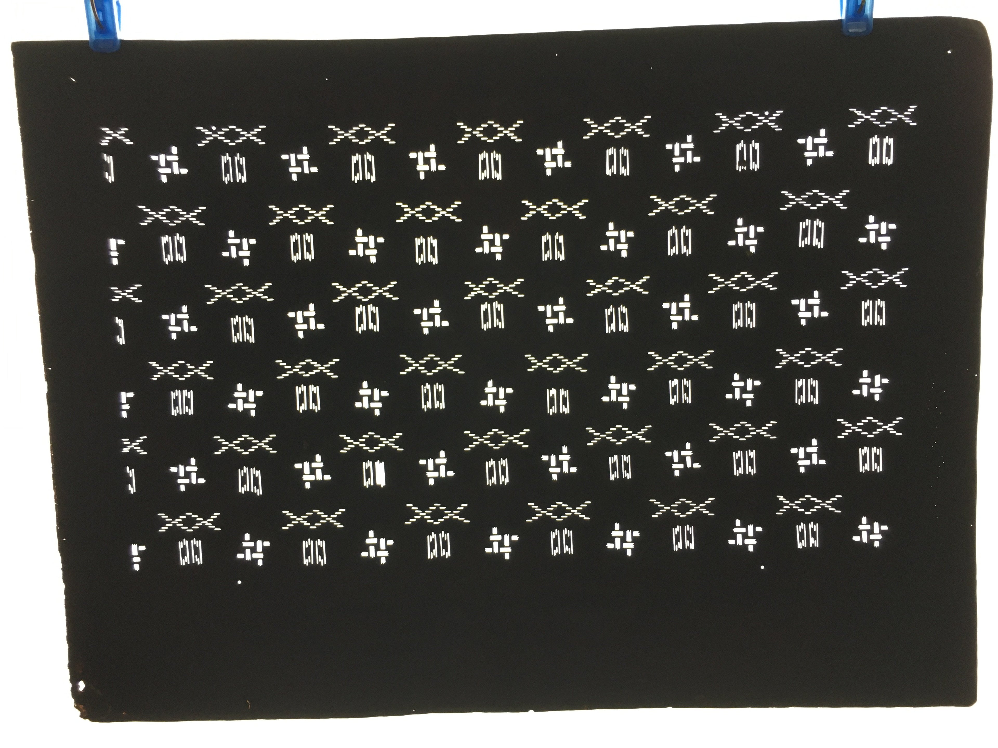 Japanese Antique Ise Katagami Paper Kimono Stencil Edo Nature Design A560