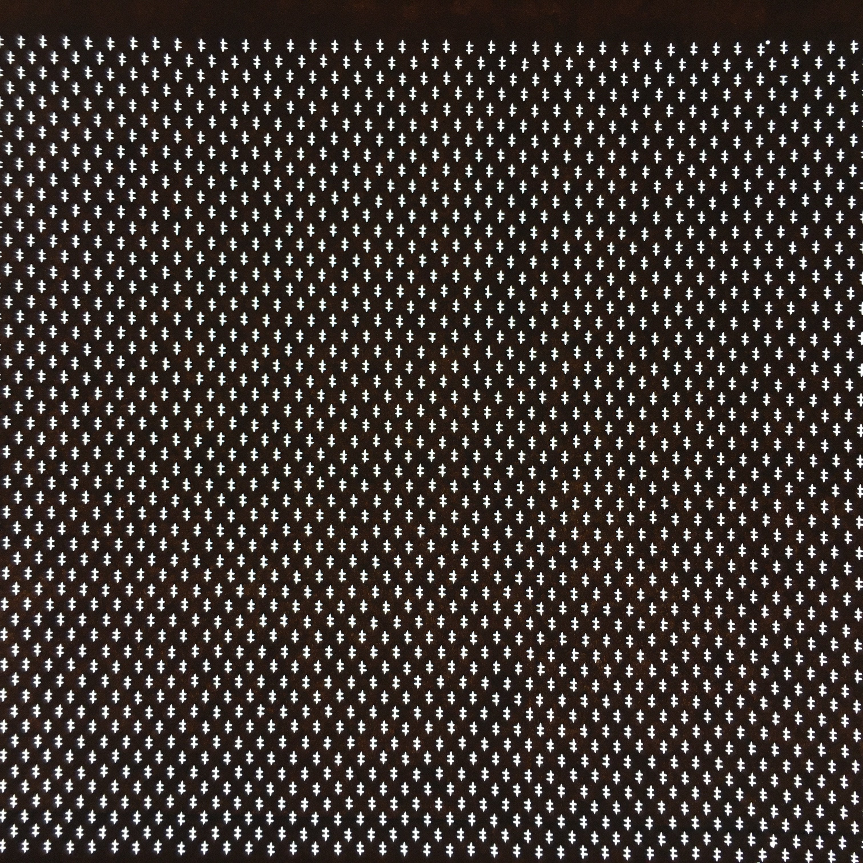Japanese Antique Ise Katagami Paper Kimono Stencil Edo Not Equal Sign A388