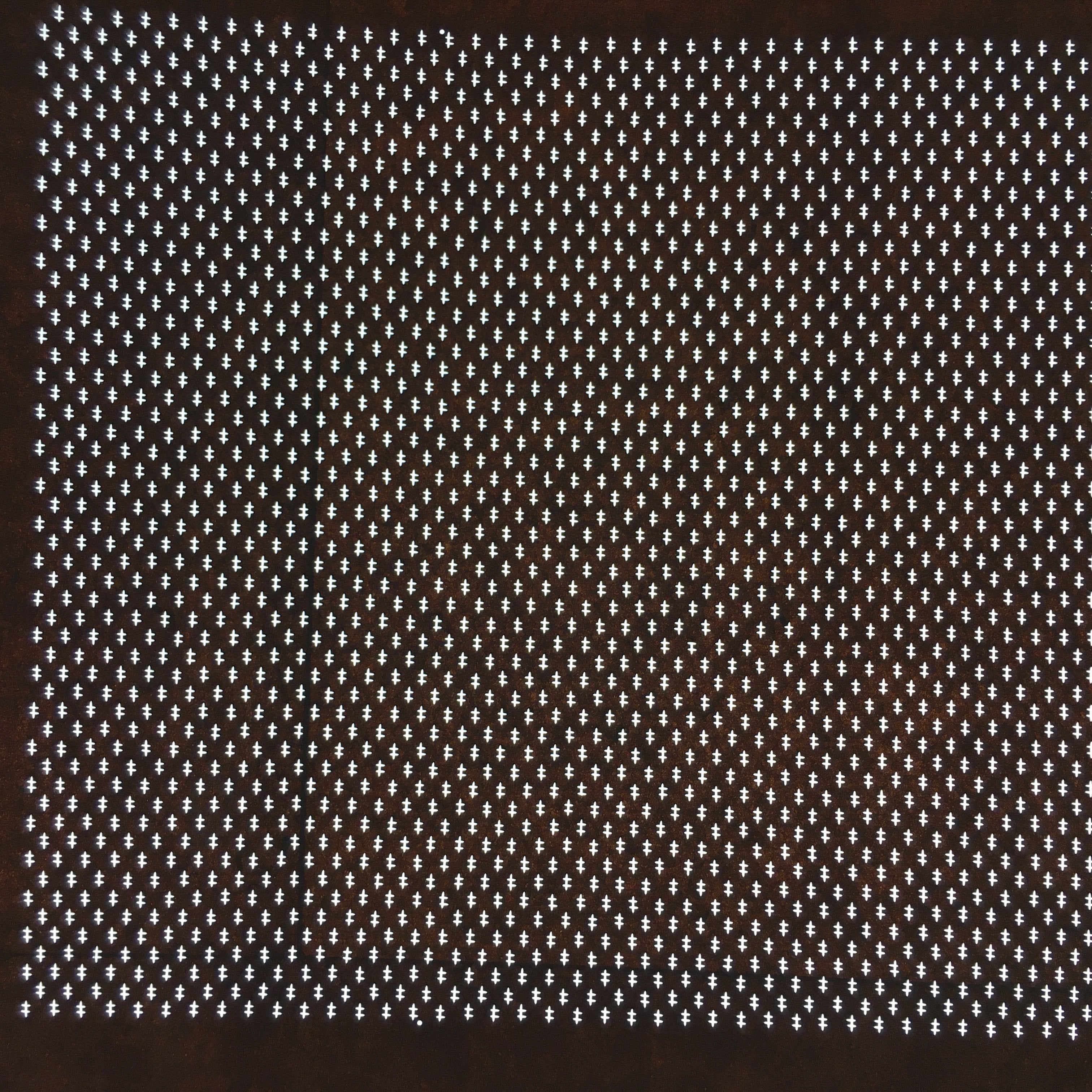Japanese Antique Ise Katagami Paper Kimono Stencil Edo Not Equal Sign A388