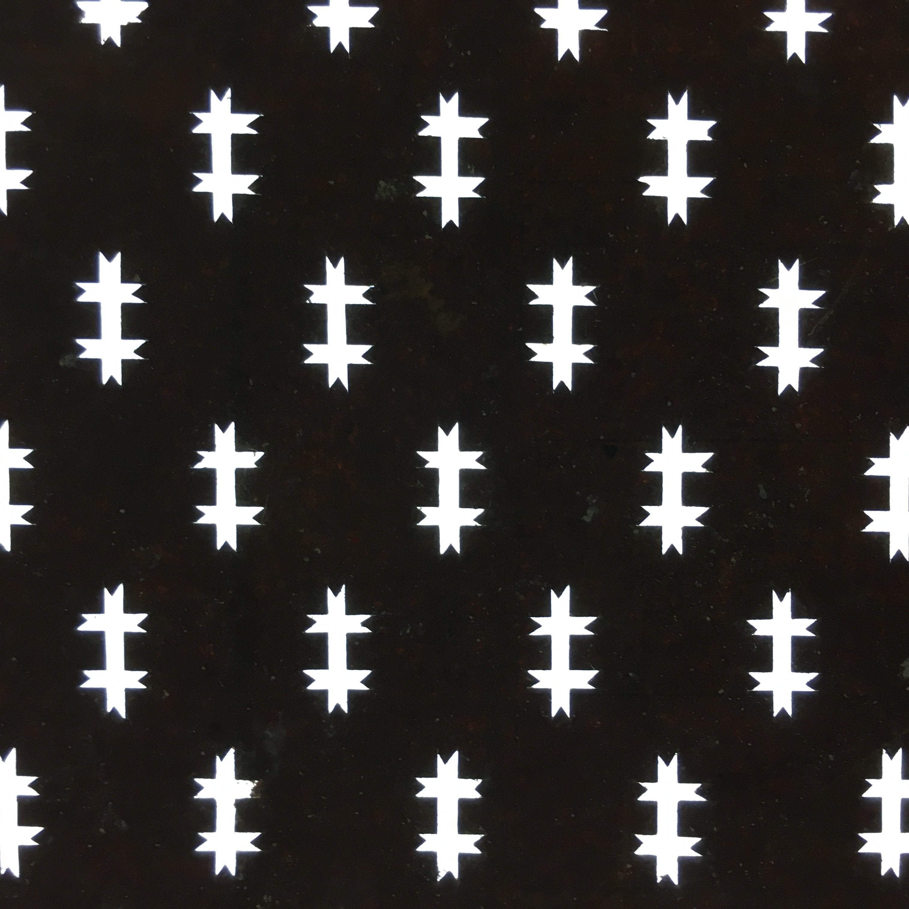 Japanese Antique Ise Katagami Paper Kimono Stencil Edo Not Equal Sign A389