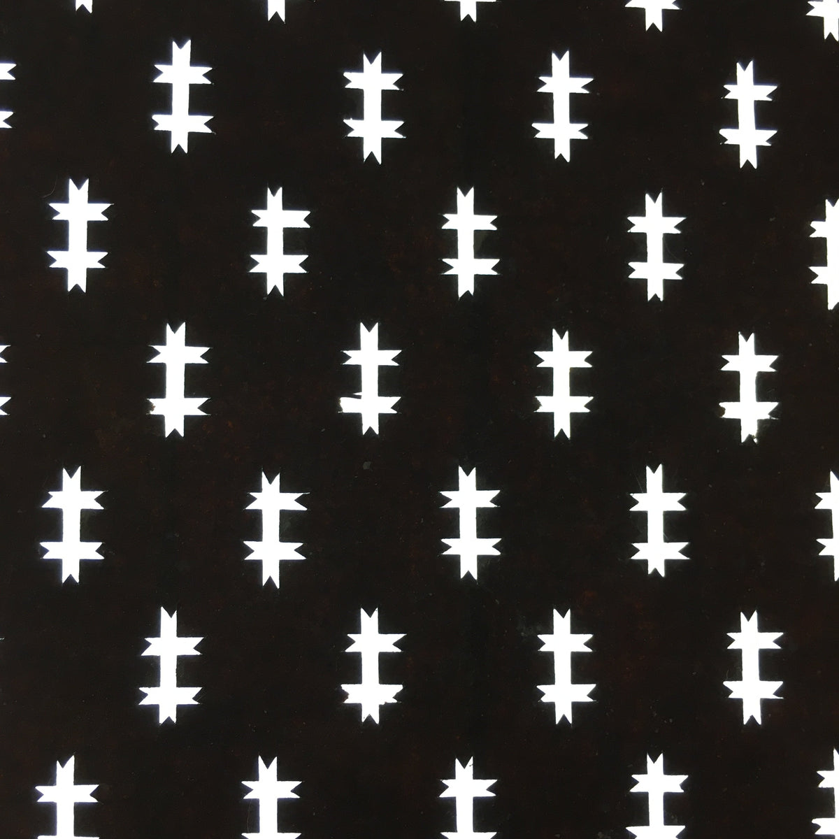 Japanese Antique Ise Katagami Paper Kimono Stencil Edo Not Equal Sign A389