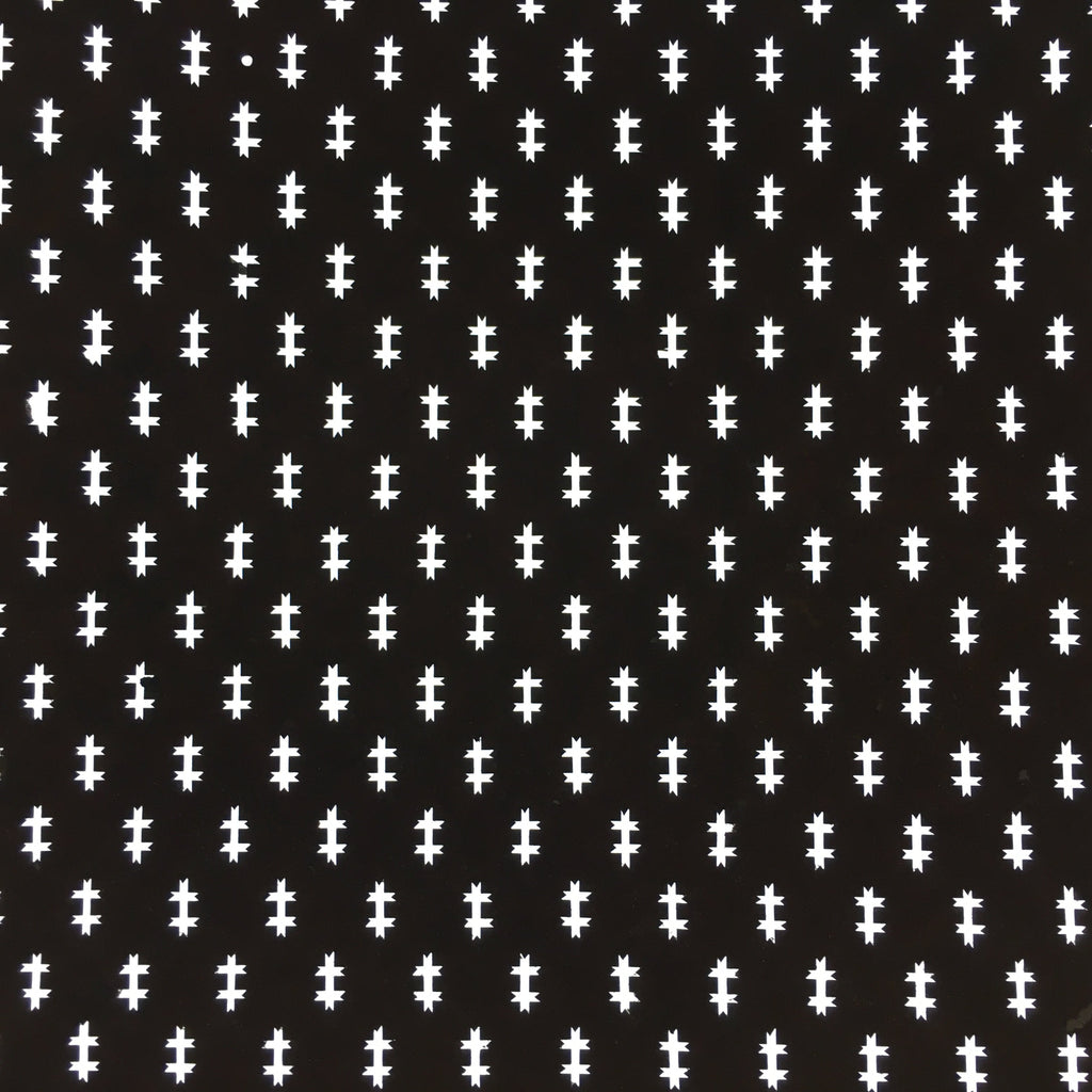 Japanese Antique Ise Katagami Paper Kimono Stencil Edo Not Equal Sign A389