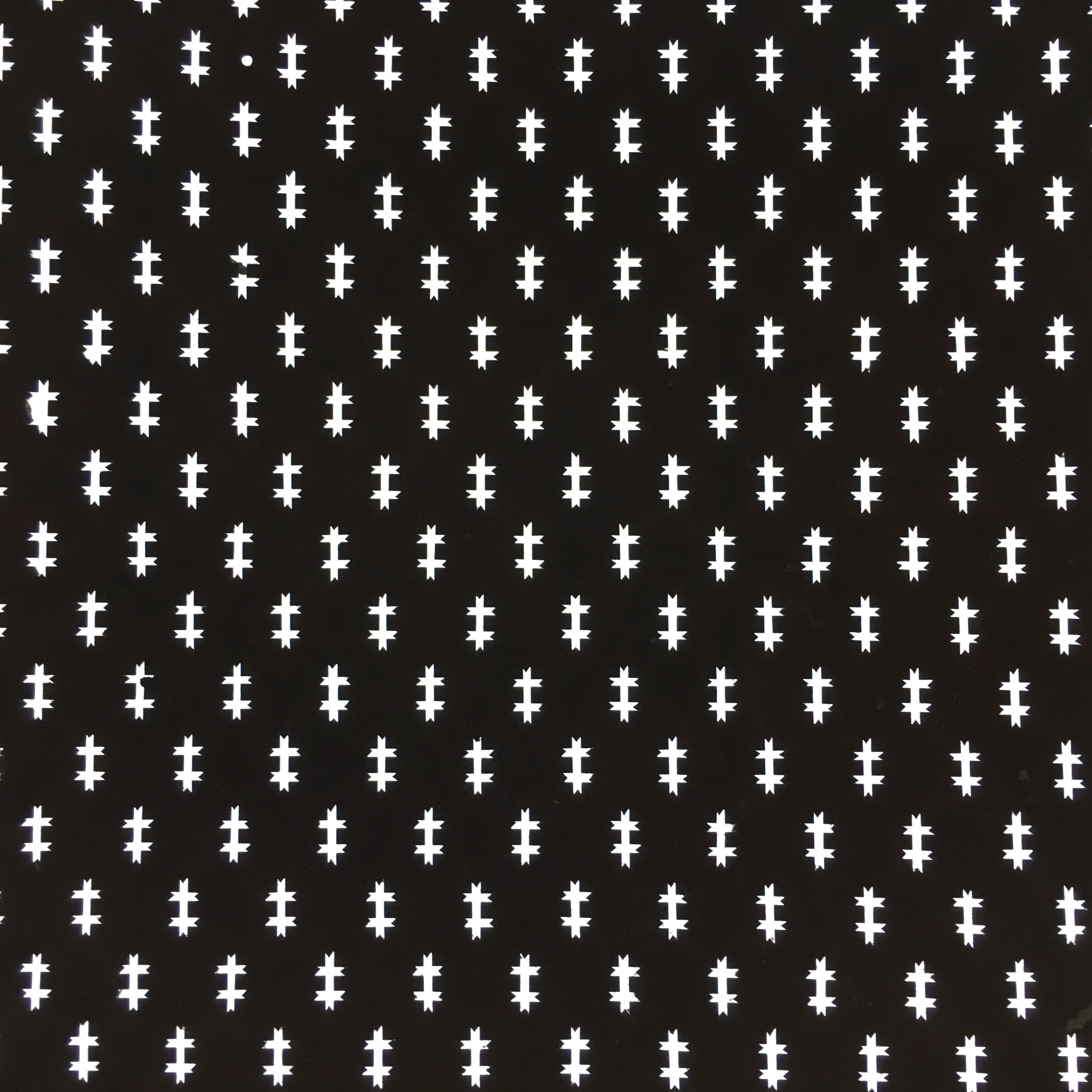 Japanese Antique Ise Katagami Paper Kimono Stencil Edo Not Equal Sign A389