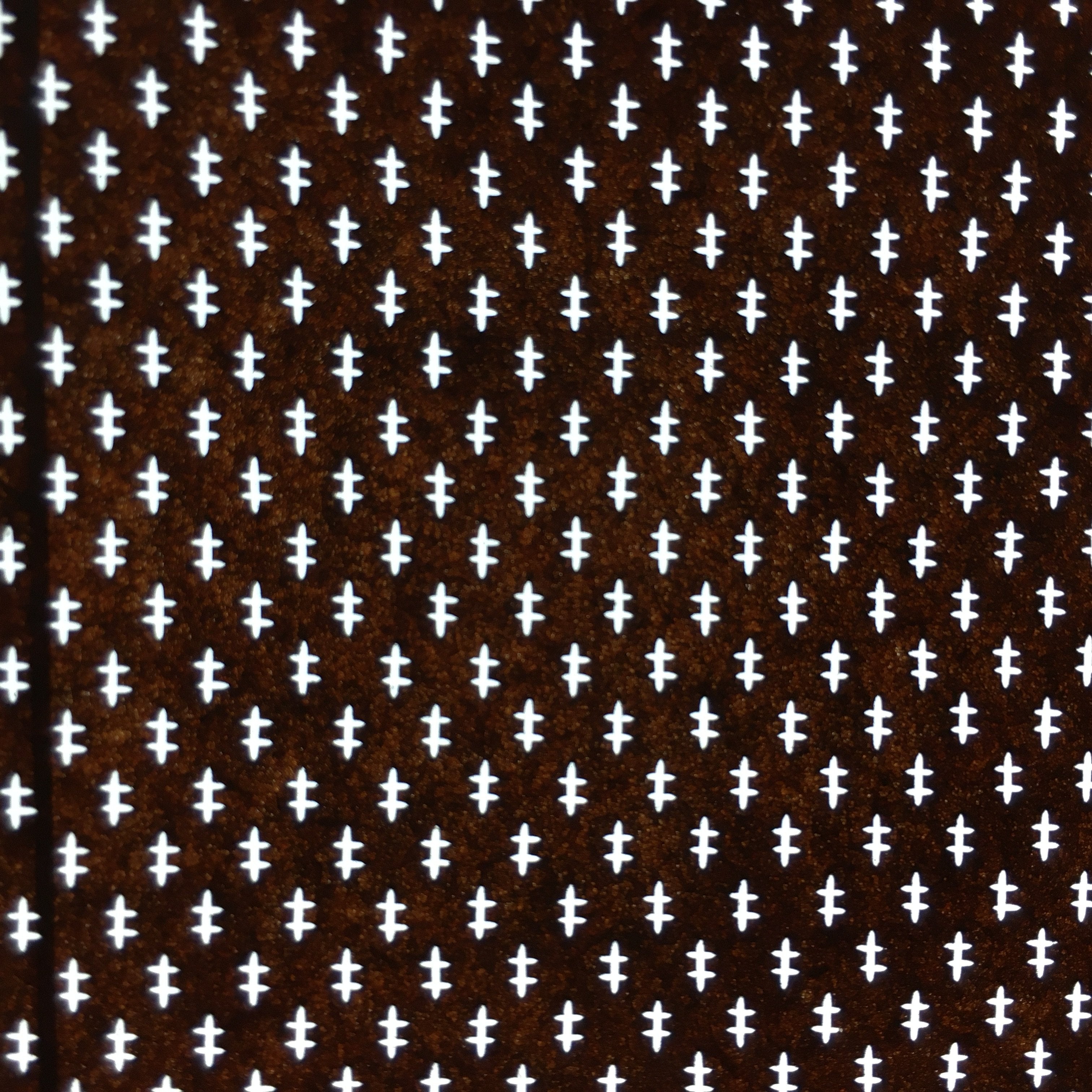 Japanese Antique Ise Katagami Paper Kimono Stencil Edo Not Equal Sign A440