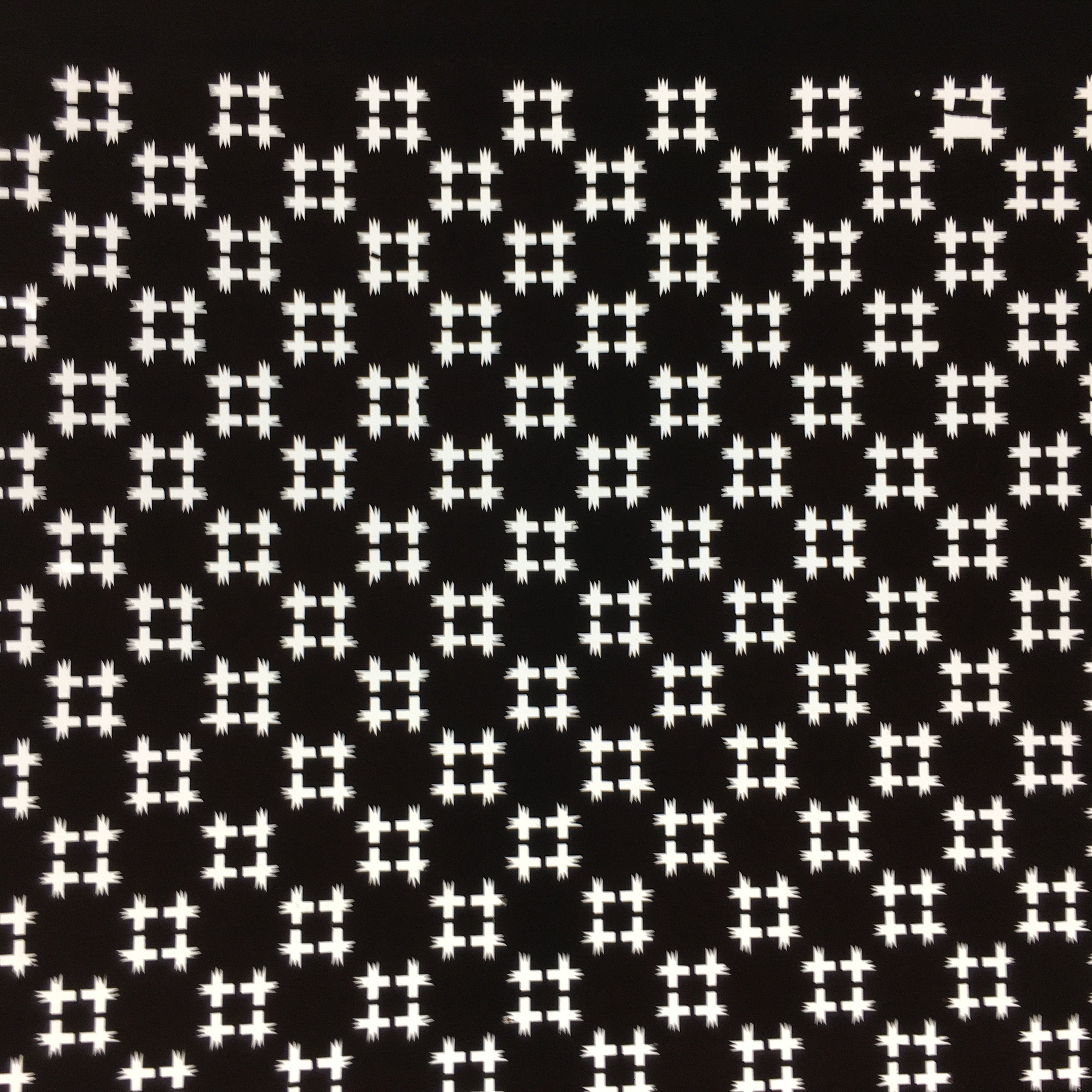 Japanese Antique Ise Katagami Paper Kimono Stencil Edo Number Hash Symbol A403