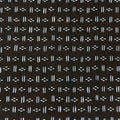 Japanese Antique Ise Katagami Paper Kimono Stencil Edo Oval Dot Short Line A464