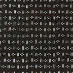 Japanese Antique Ise Katagami Paper Kimono Stencil Edo Oval Dot Short Line A464