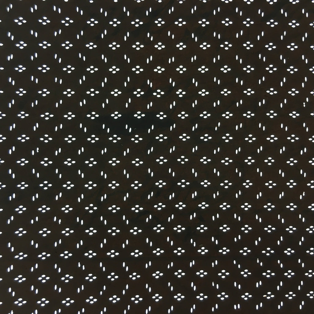 Japanese Antique Ise Katagami Paper Kimono Stencil Edo Oval Flower Dot A428