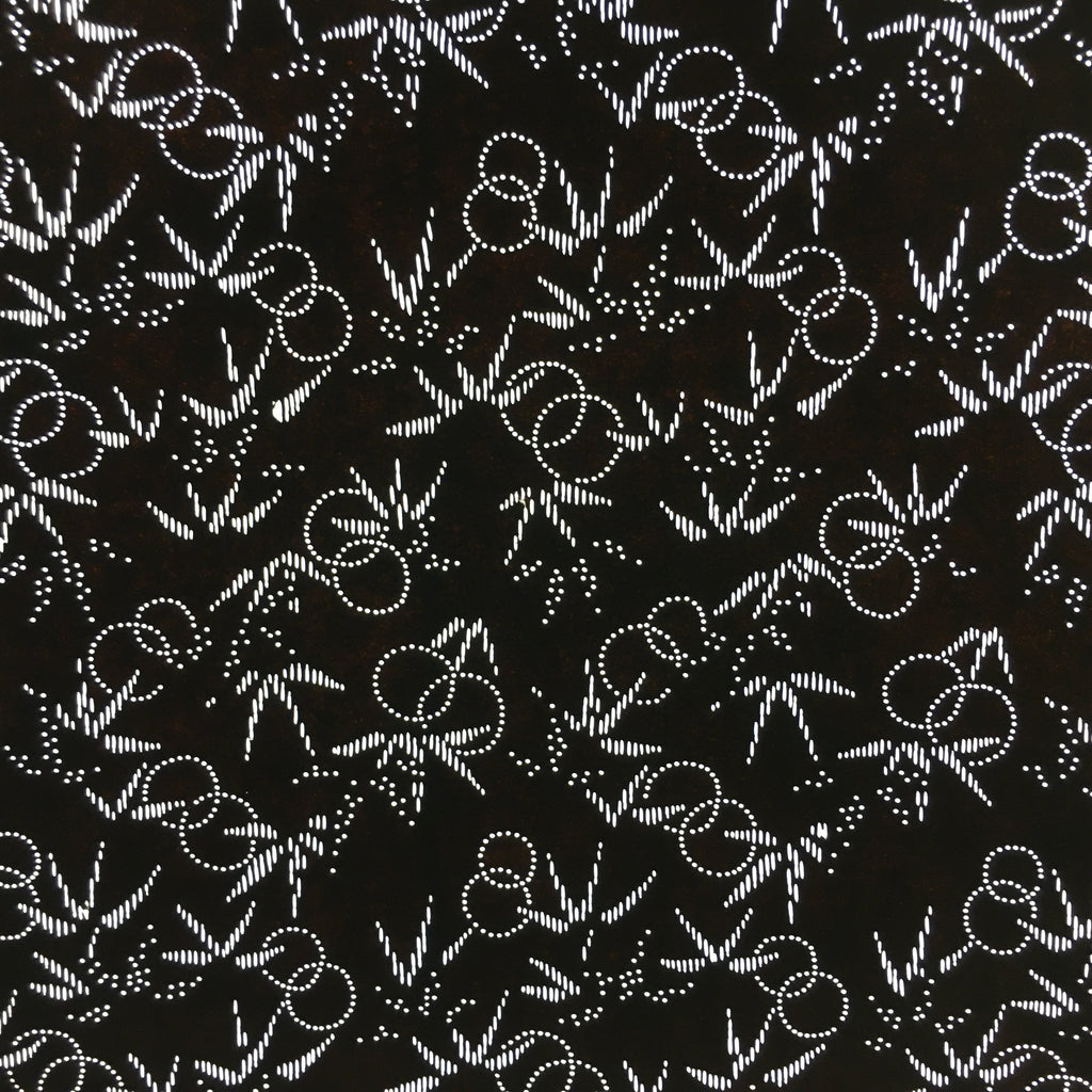 Japanese Antique Ise Katagami Paper Kimono Stencil Edo Pine Leaves Pattern A546