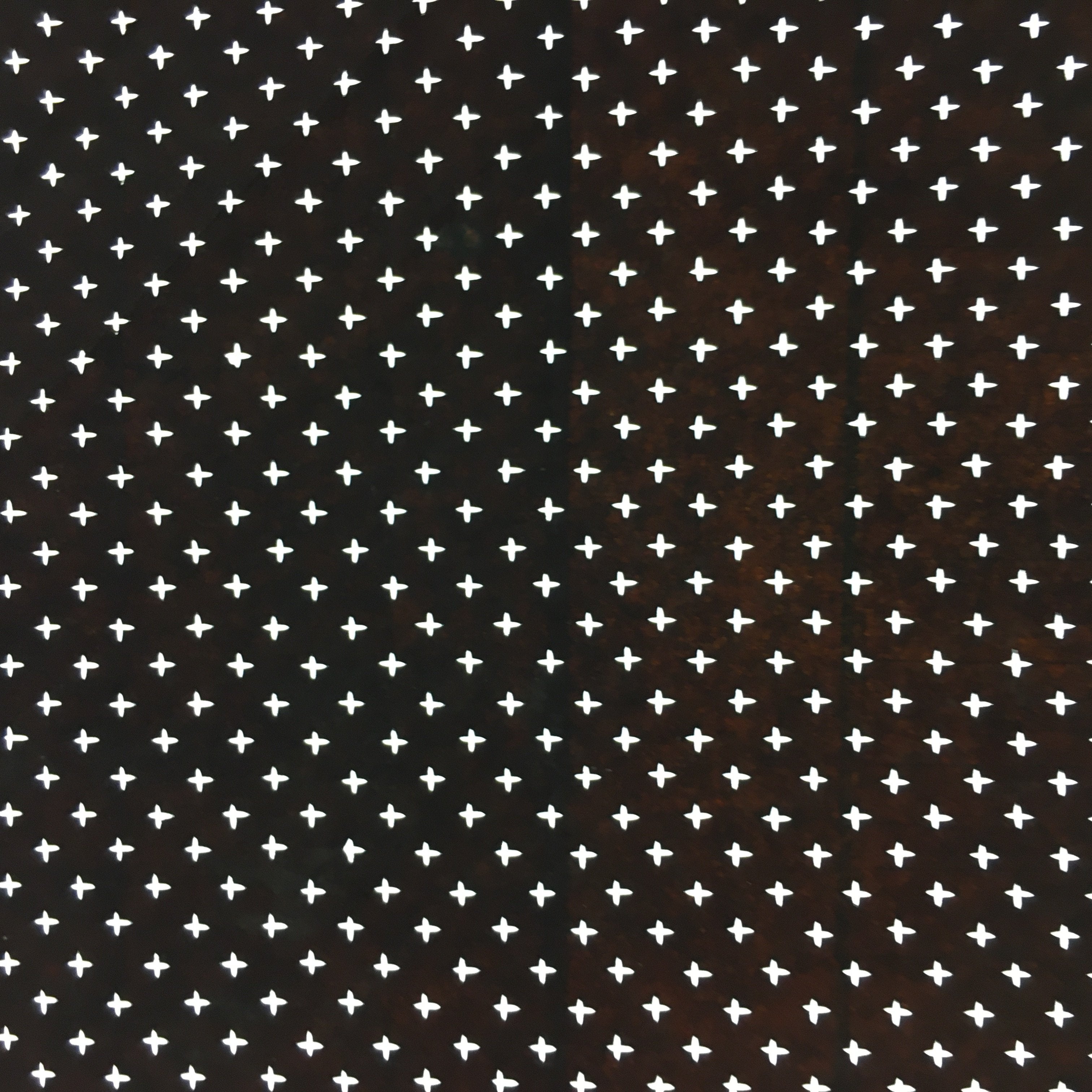 Japanese Antique Ise Katagami Paper Kimono Stencil Edo Plus Sign Cross A408