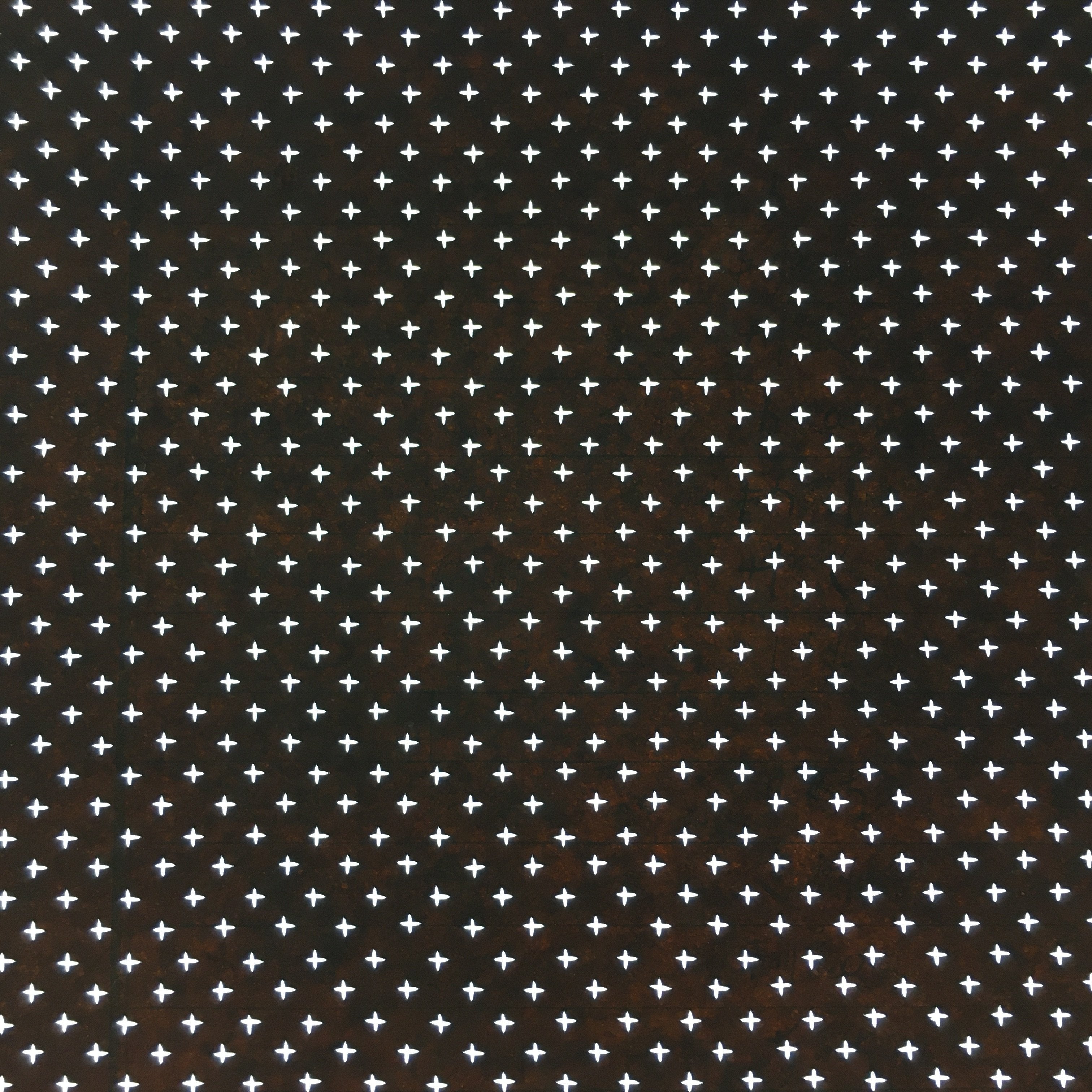 Japanese Antique Ise Katagami Paper Kimono Stencil Edo Plus Sign Cross A408