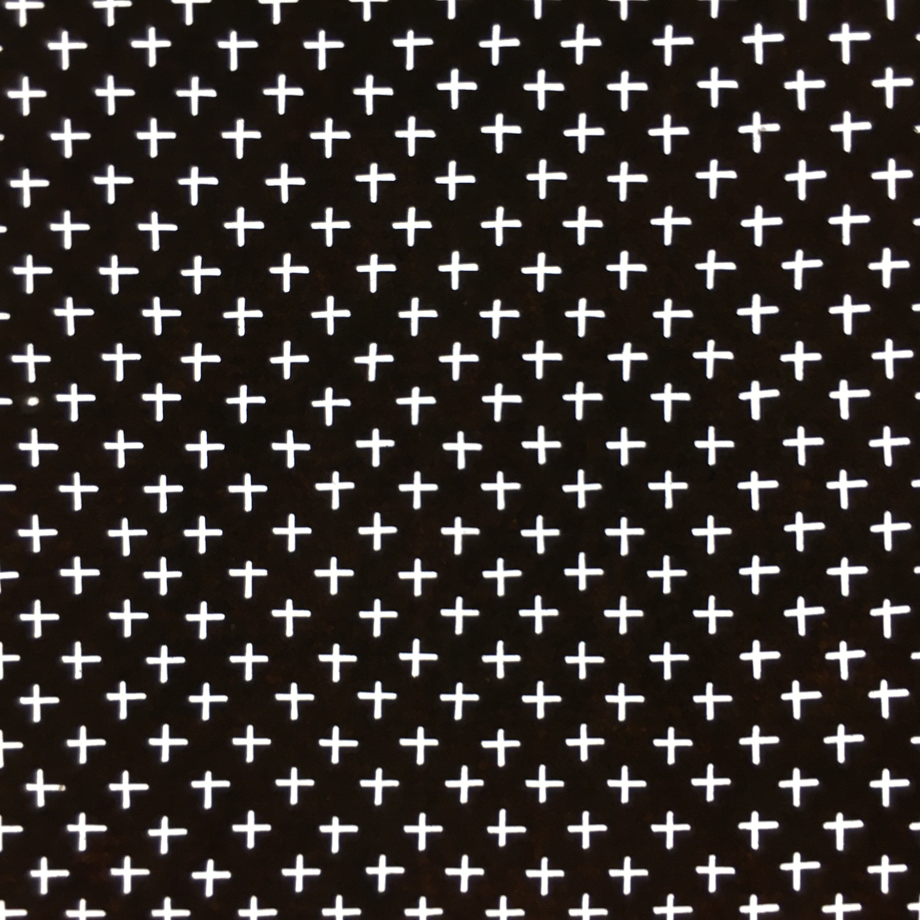 Japanese Antique Ise Katagami Paper Kimono Stencil Edo Plus Sign Cross A442